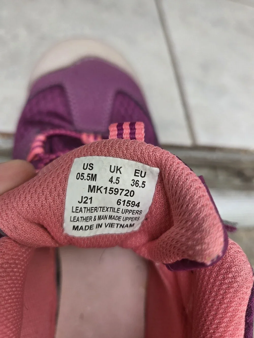 Merrell Kid Unicex Size 5.5 G